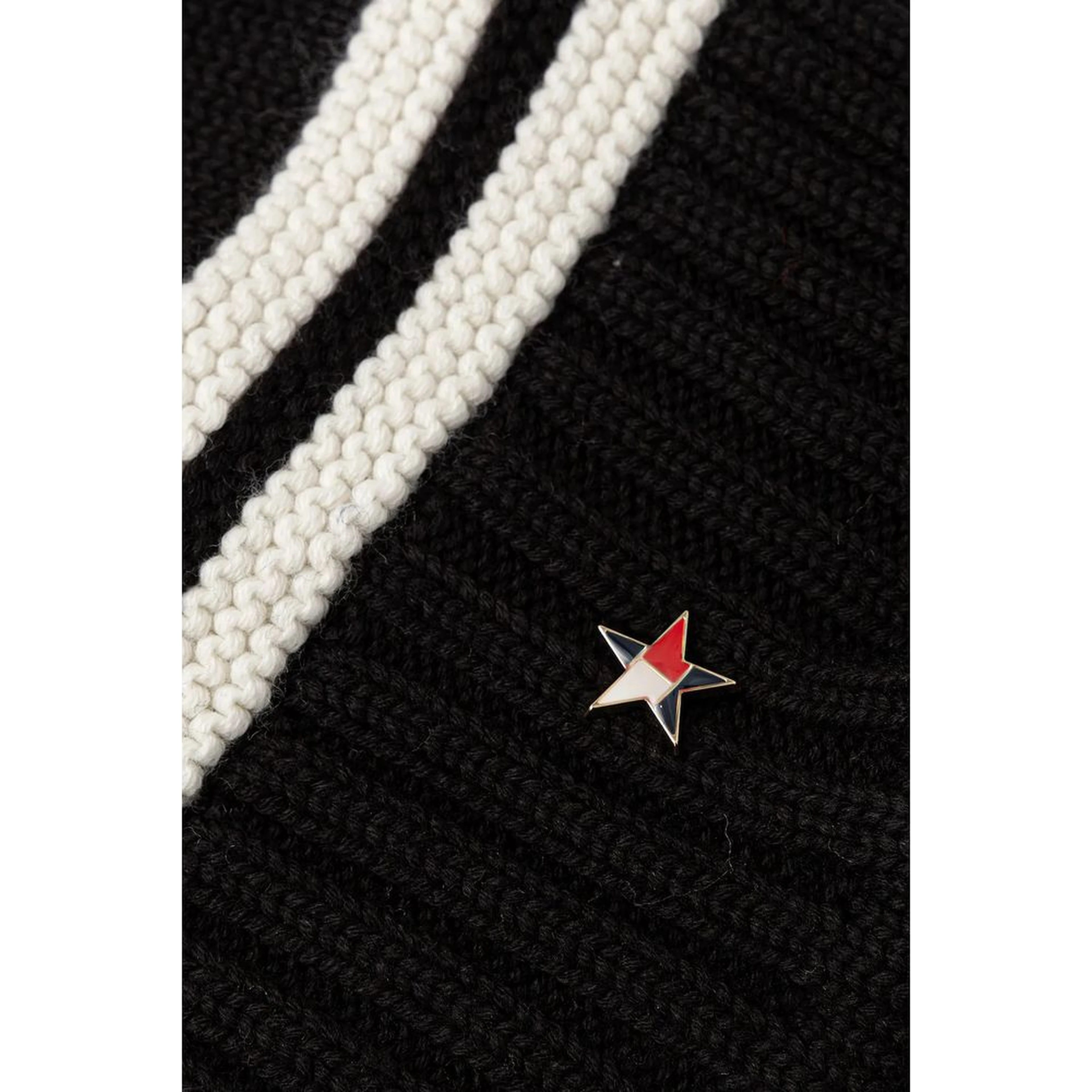 Black And White Recycled Wool Cap (Baseball Hat)