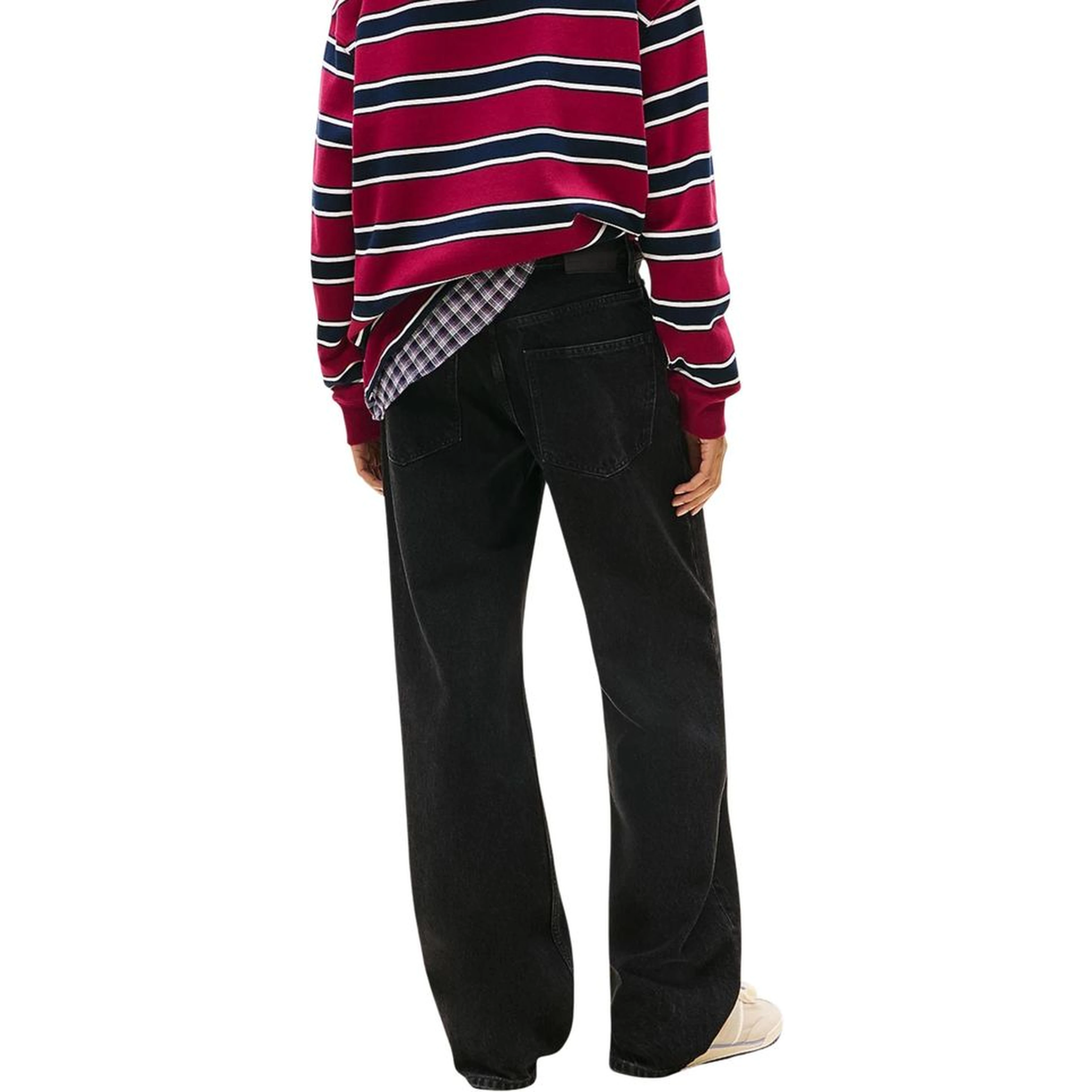 Black Recycled Cotton Bootcut Jeans