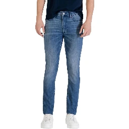 Blue Cotton Skinny Jeans