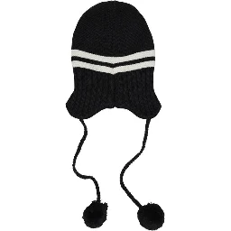 Black And White Recycled Wool Cap (Baseball Hat)