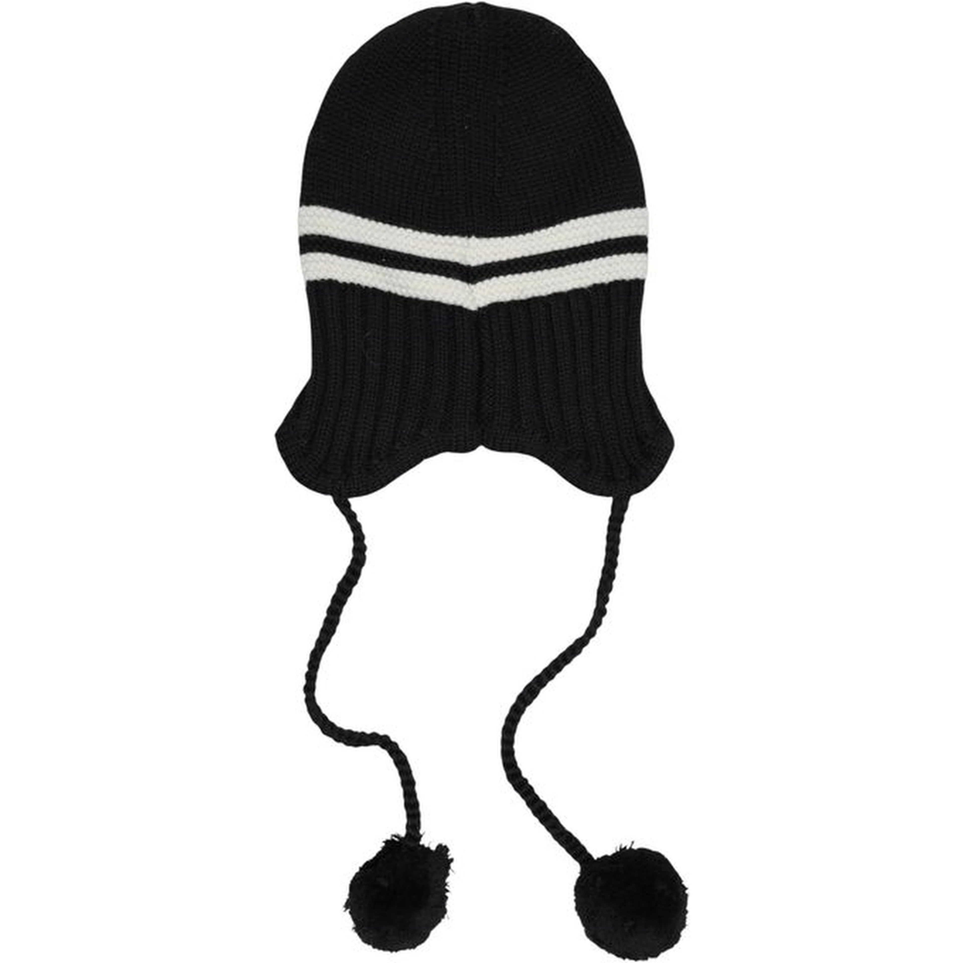 Black And White Recycled Wool Cap (Baseball Hat)
