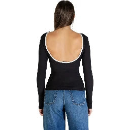Black Recycled Cotton Long Sleeve T-Shirt
