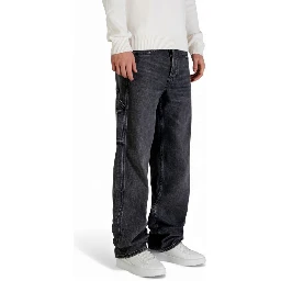 Black Recycled Cotton Relaxed Fit Jeans
