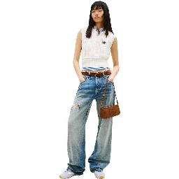 Blue Recycled Cotton Boyfriend Jeans