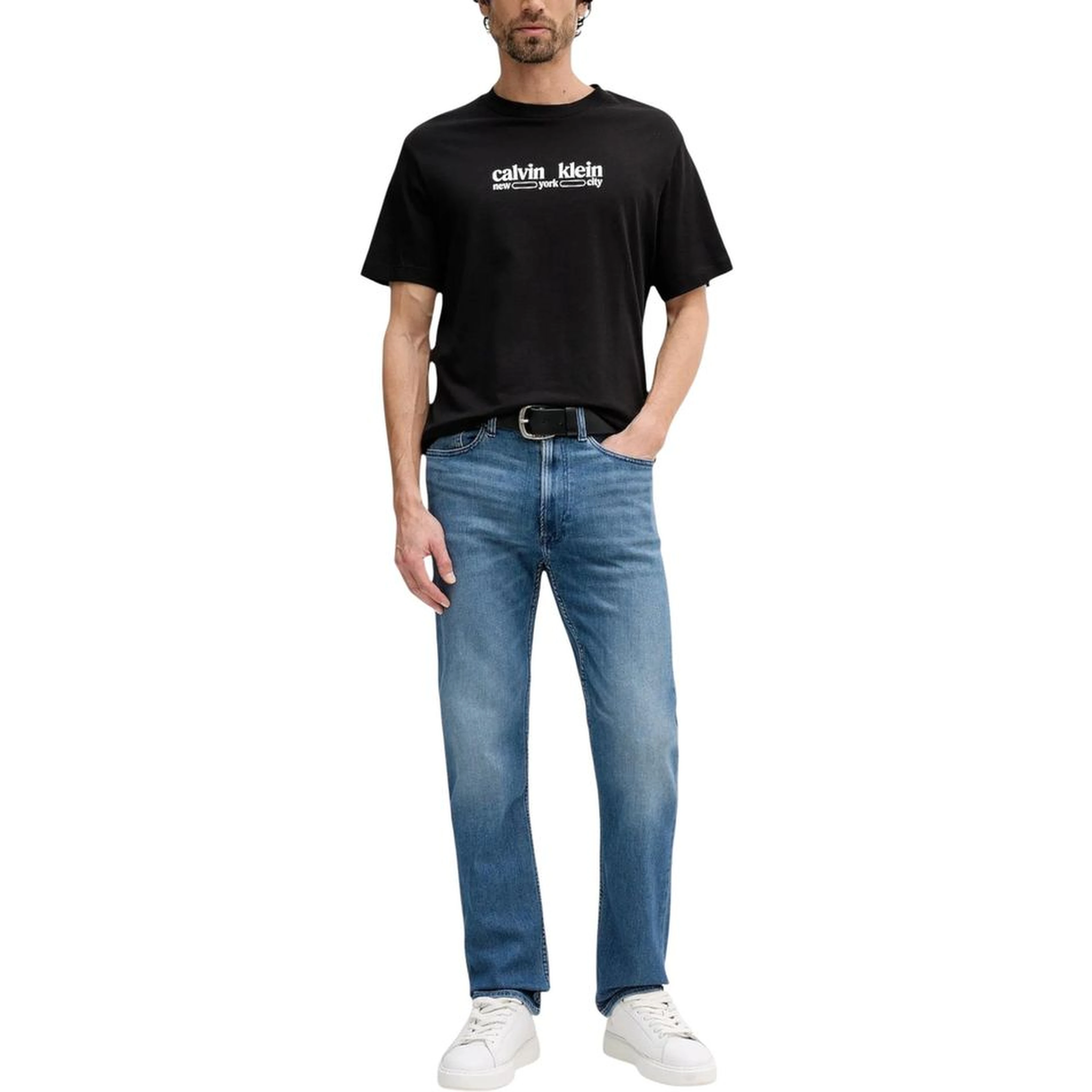 Blue Cotton Relaxed Fit Jeans