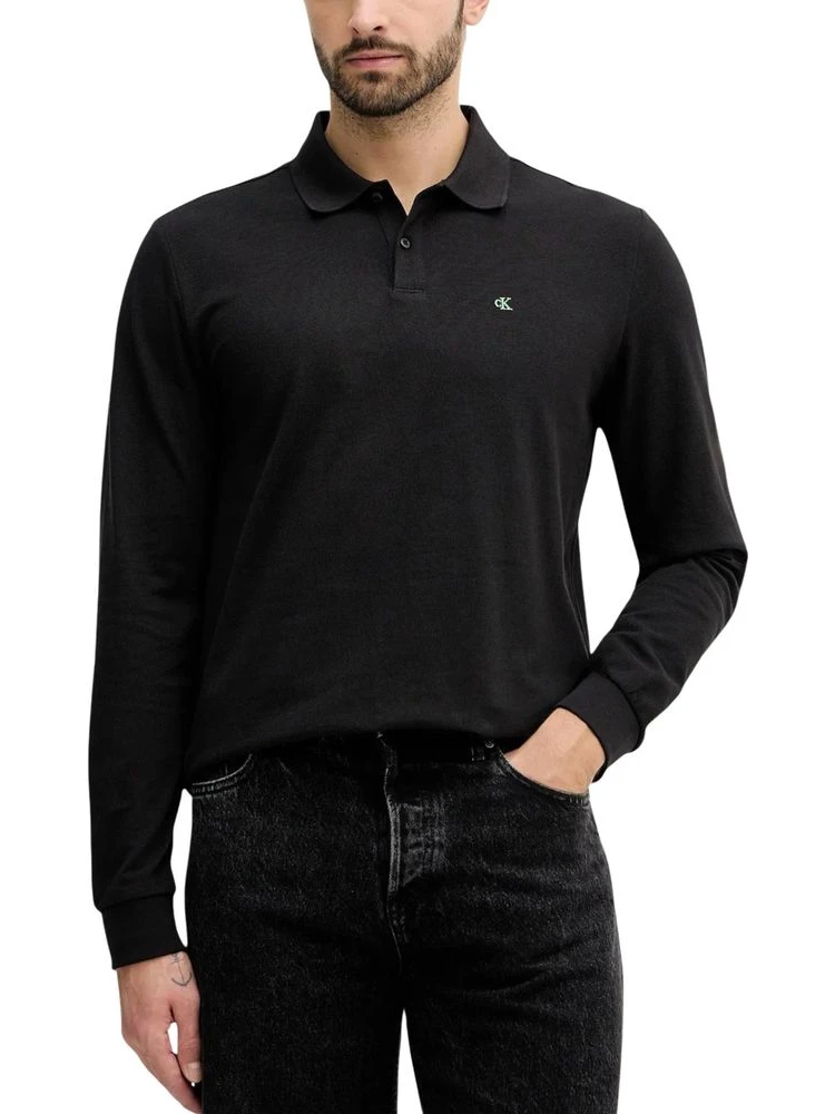 Black Cotton Long Sleeve T-Shirt