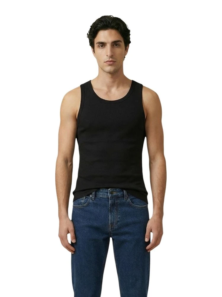 Black Cotton Tank Tops