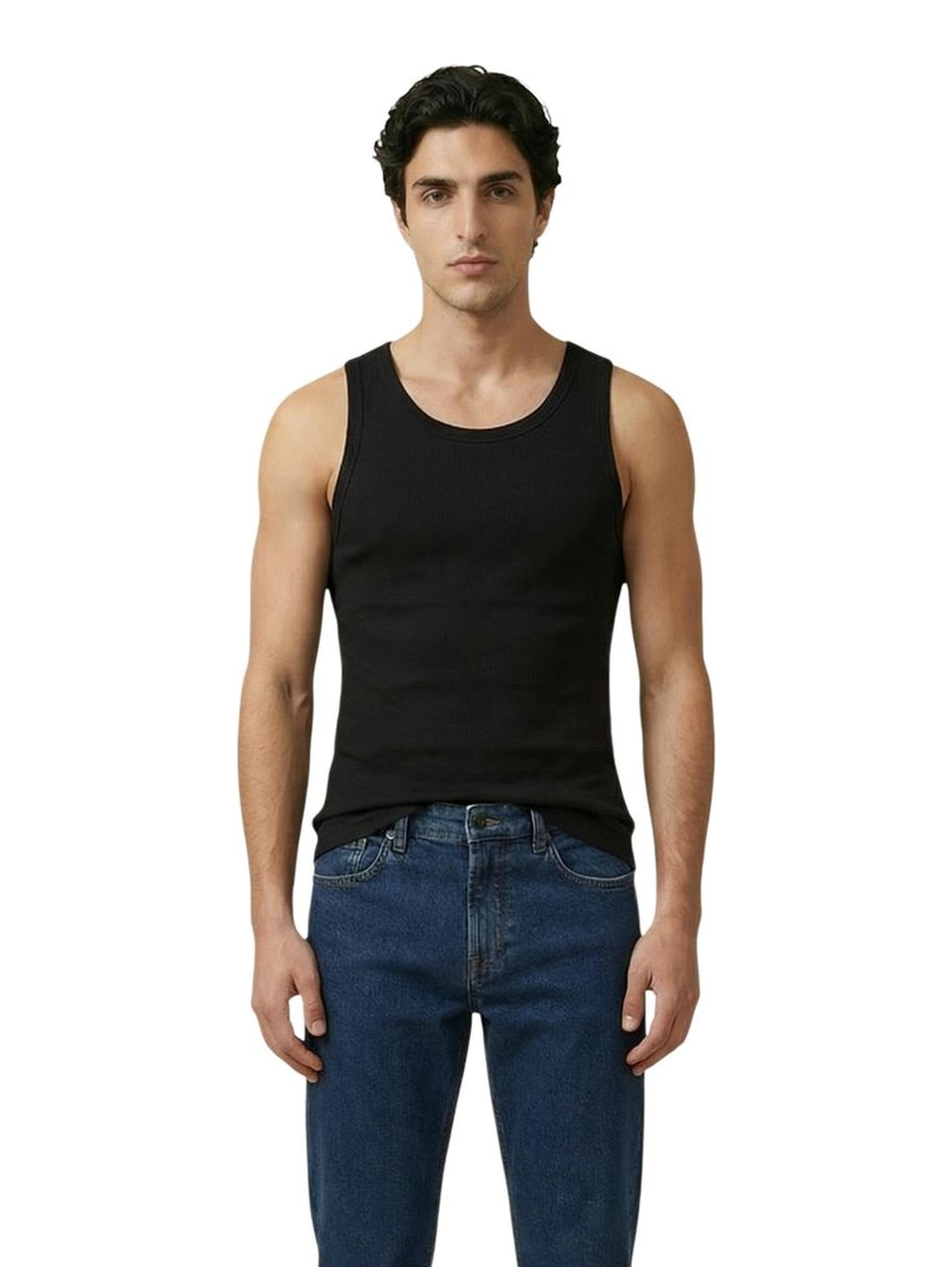 Black Cotton Tank Tops