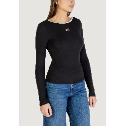 Black Recycled Cotton Long Sleeve T-Shirt