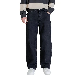 Black Cotton Relaxed Fit Jeans