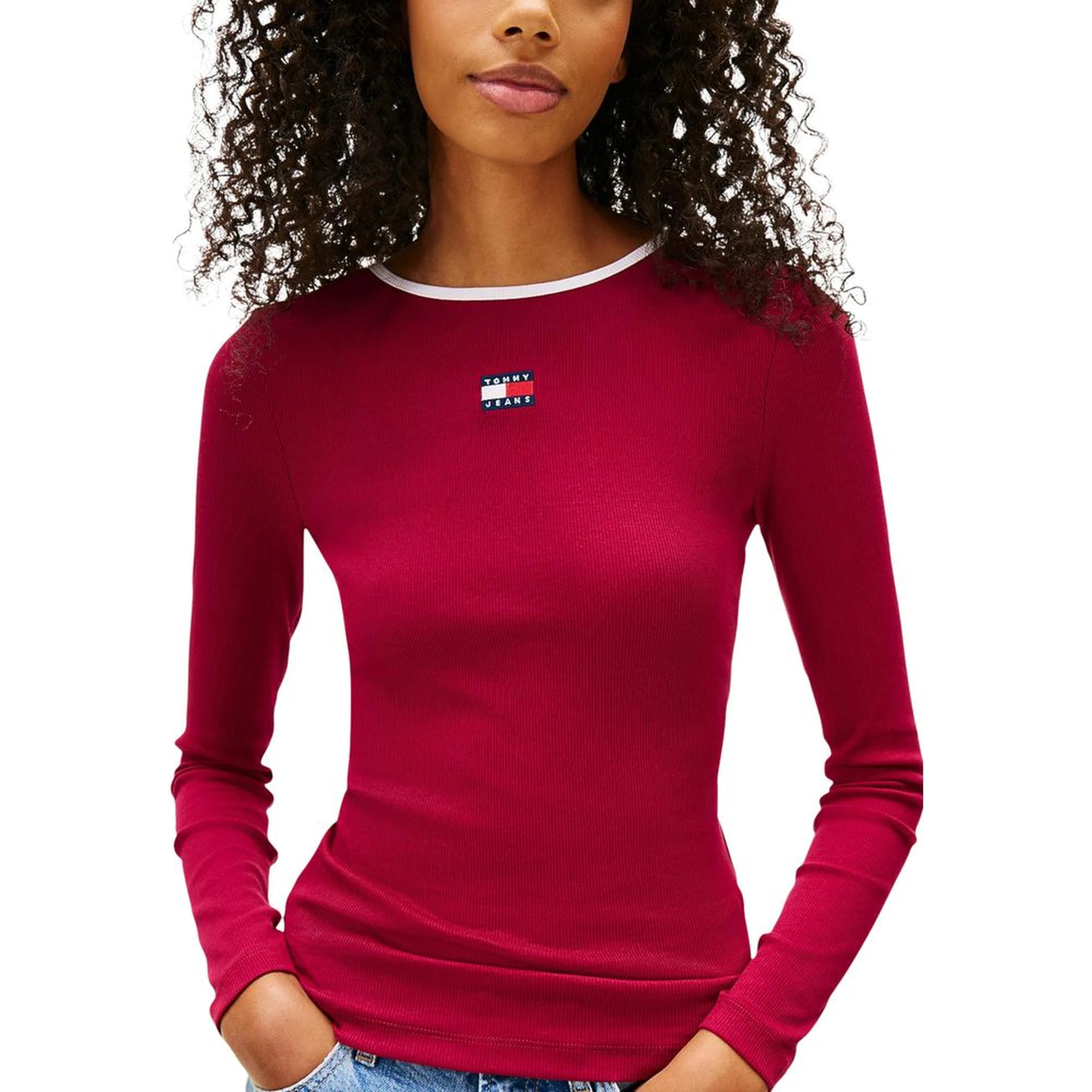 Bordeaux Recycled Cotton Long Sleeve T-Shirt