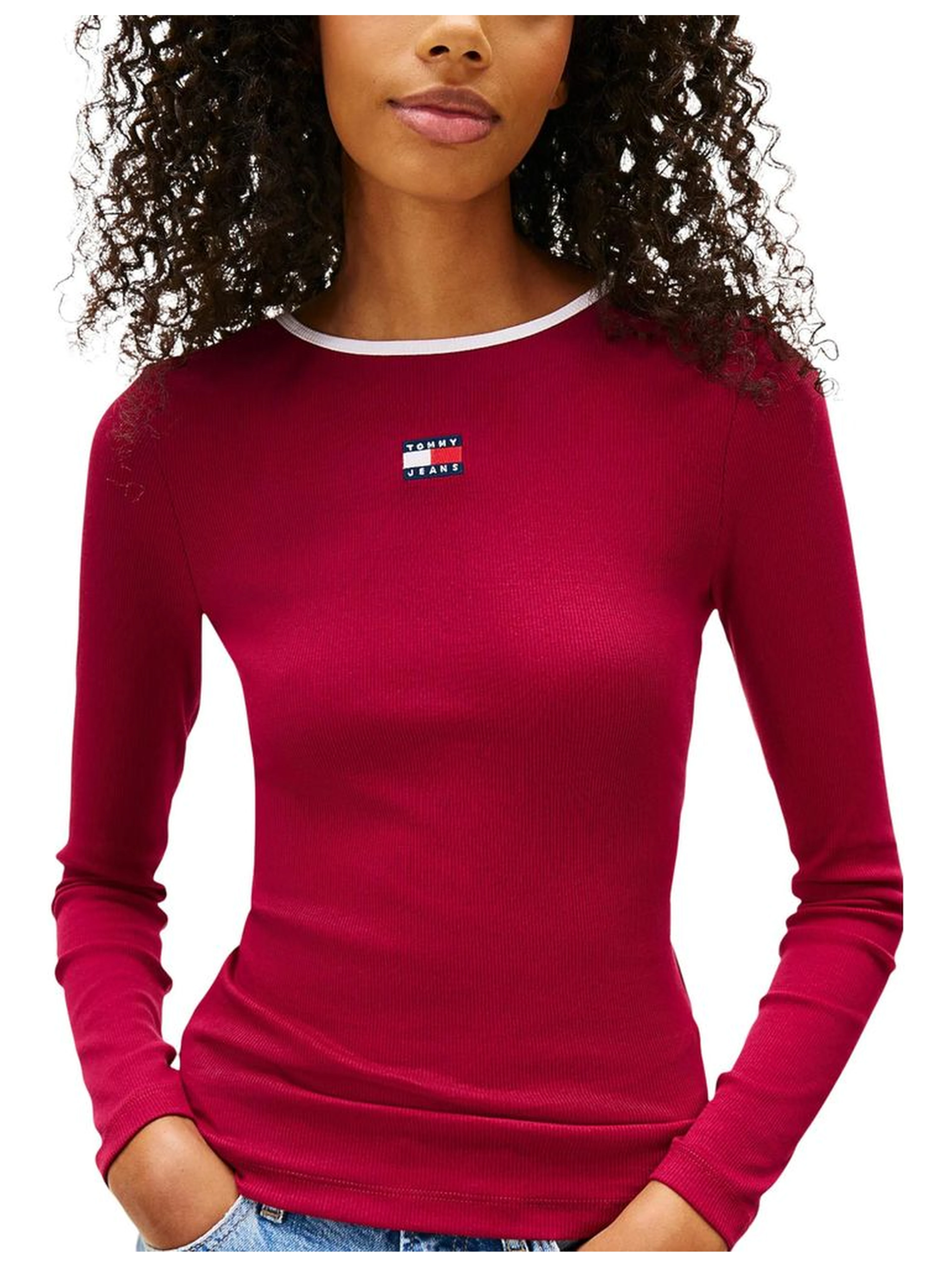 Bordeaux Recycled Cotton Long Sleeve T-Shirt