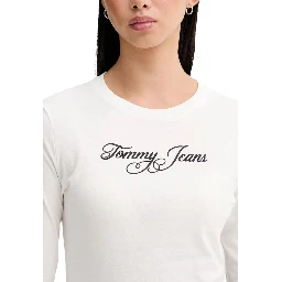 Cream Recycled Cotton Long Sleeve T-Shirt