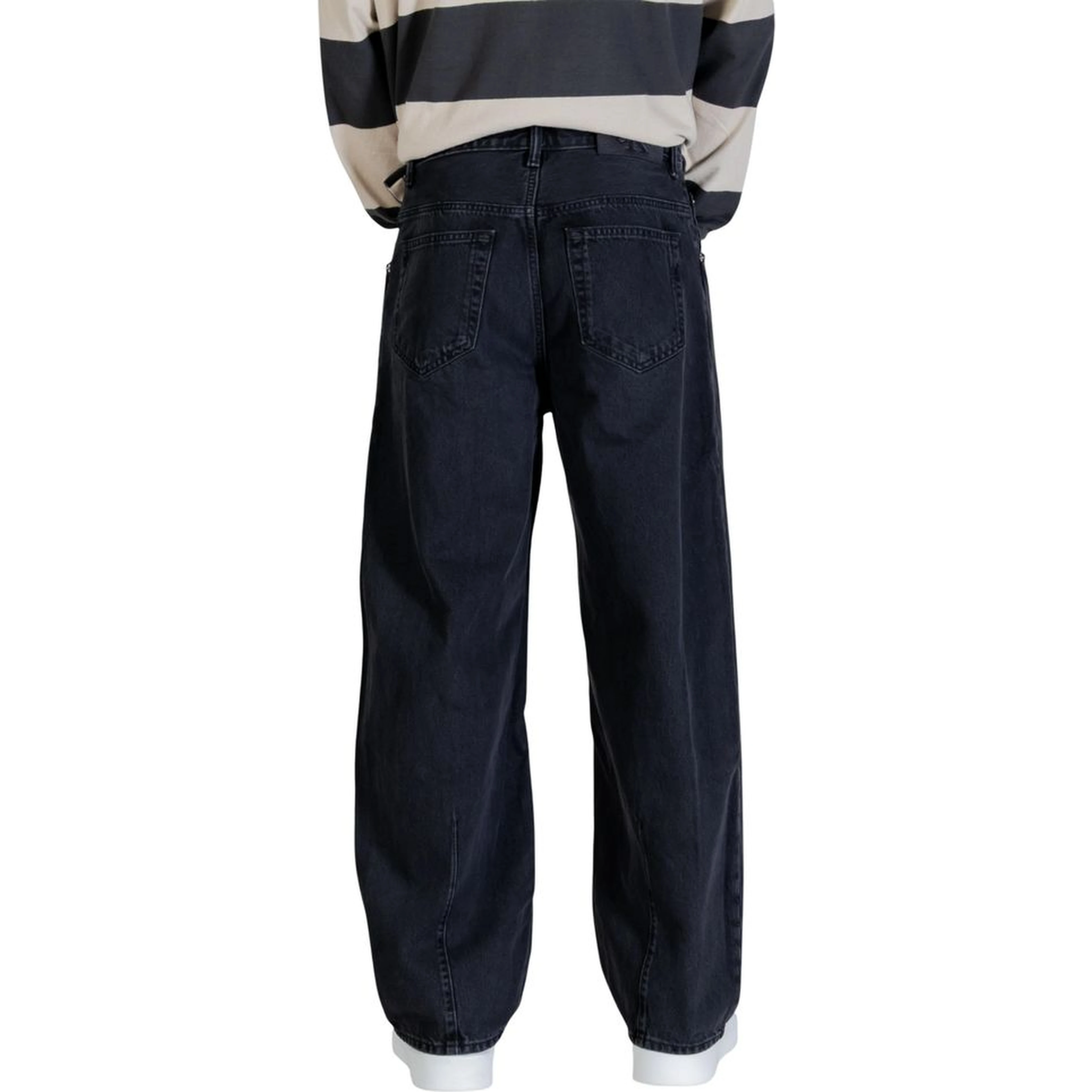 Black Cotton Relaxed Fit Jeans