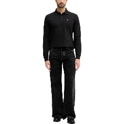 Black Cotton Long Sleeve T-Shirt