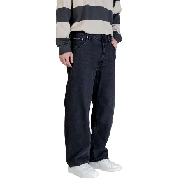Black Cotton Relaxed Fit Jeans
