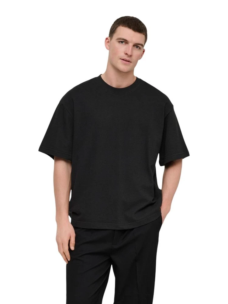 Black Cotton T-Shirt