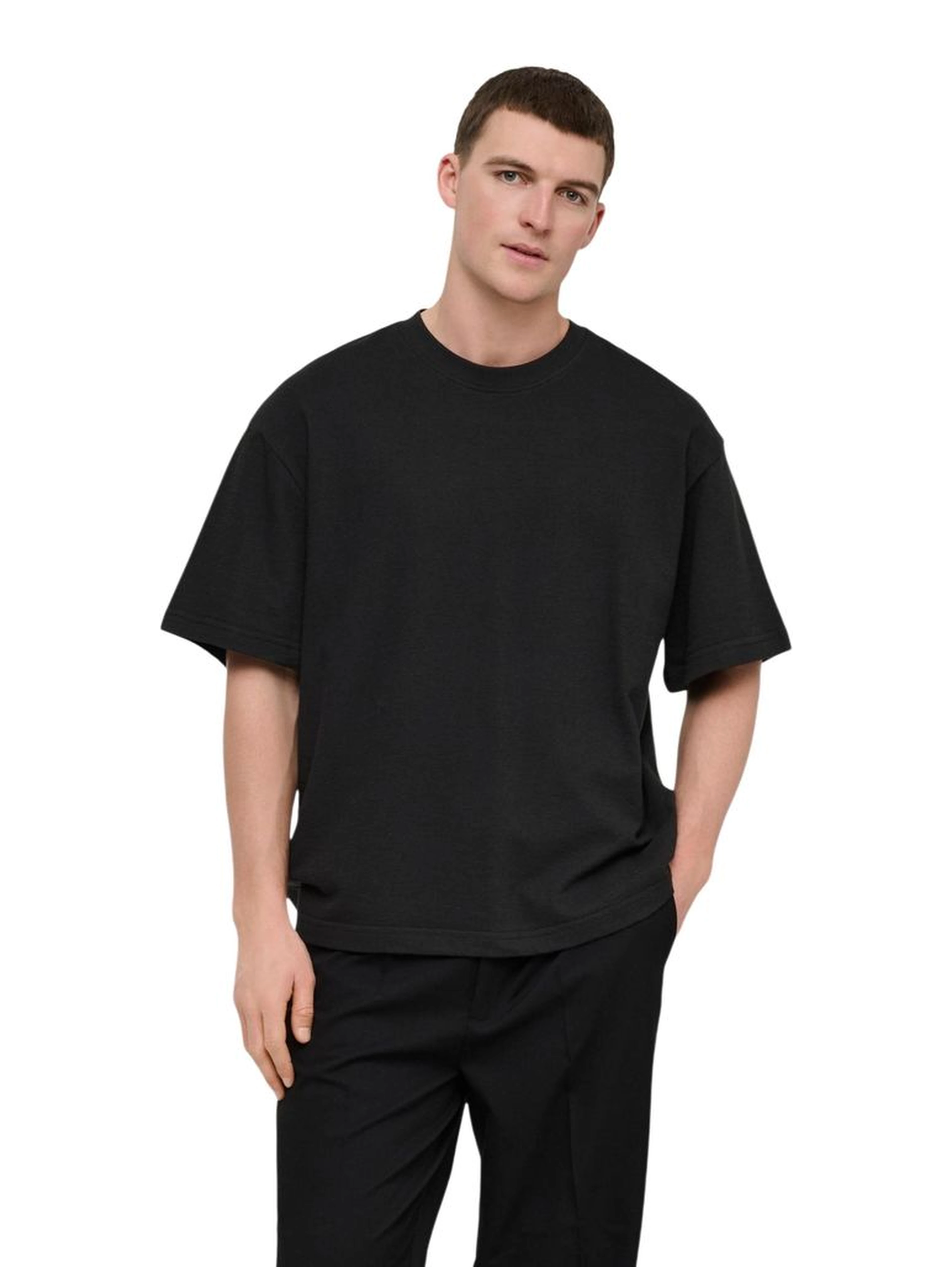 Black Cotton T-Shirt