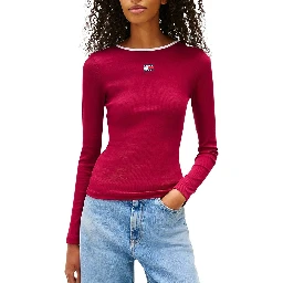 Bordeaux Recycled Cotton Long Sleeve T-Shirt