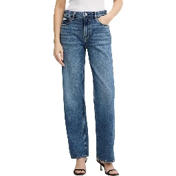 Blue Cotton Mom Jeans