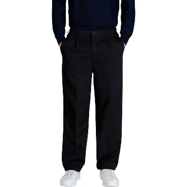 Black Recycled Polyester Casual Pants