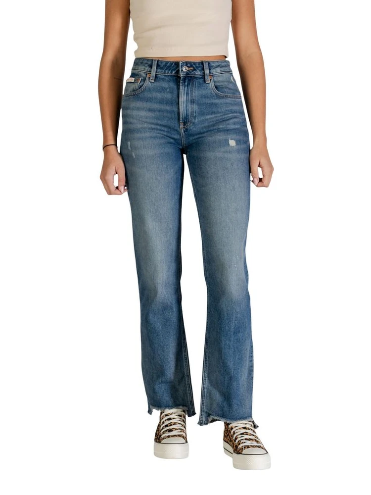 Blue Cotton Mom Jeans