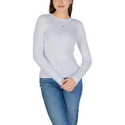 White Cotton Long Sleeve T-Shirt