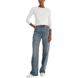 White Cotton Long Sleeve T-Shirt