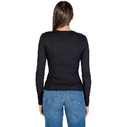 Black Cotton Long Sleeve T-Shirt