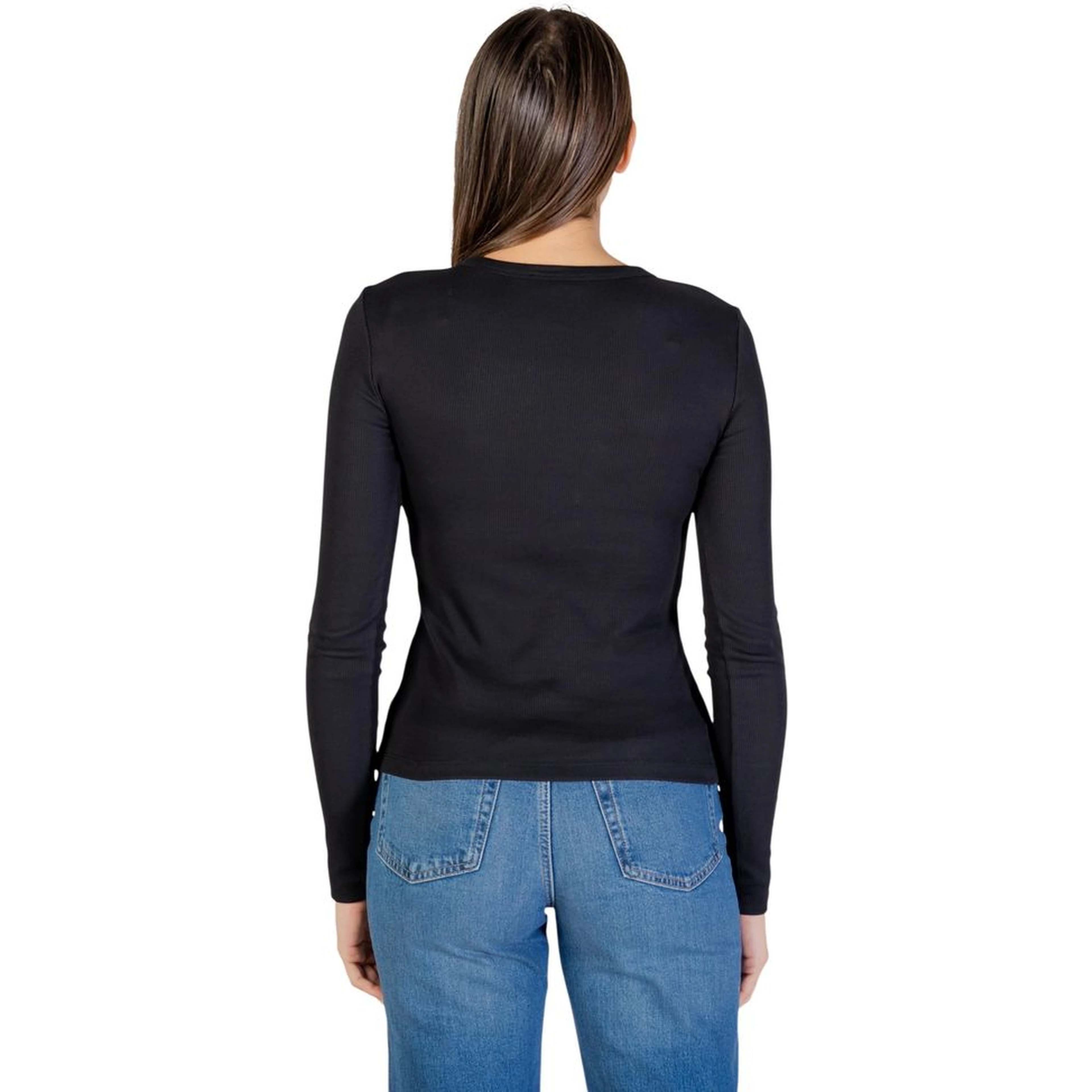 Black Cotton Long Sleeve T-Shirt