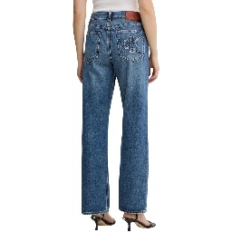 Blue Cotton Mom Jeans