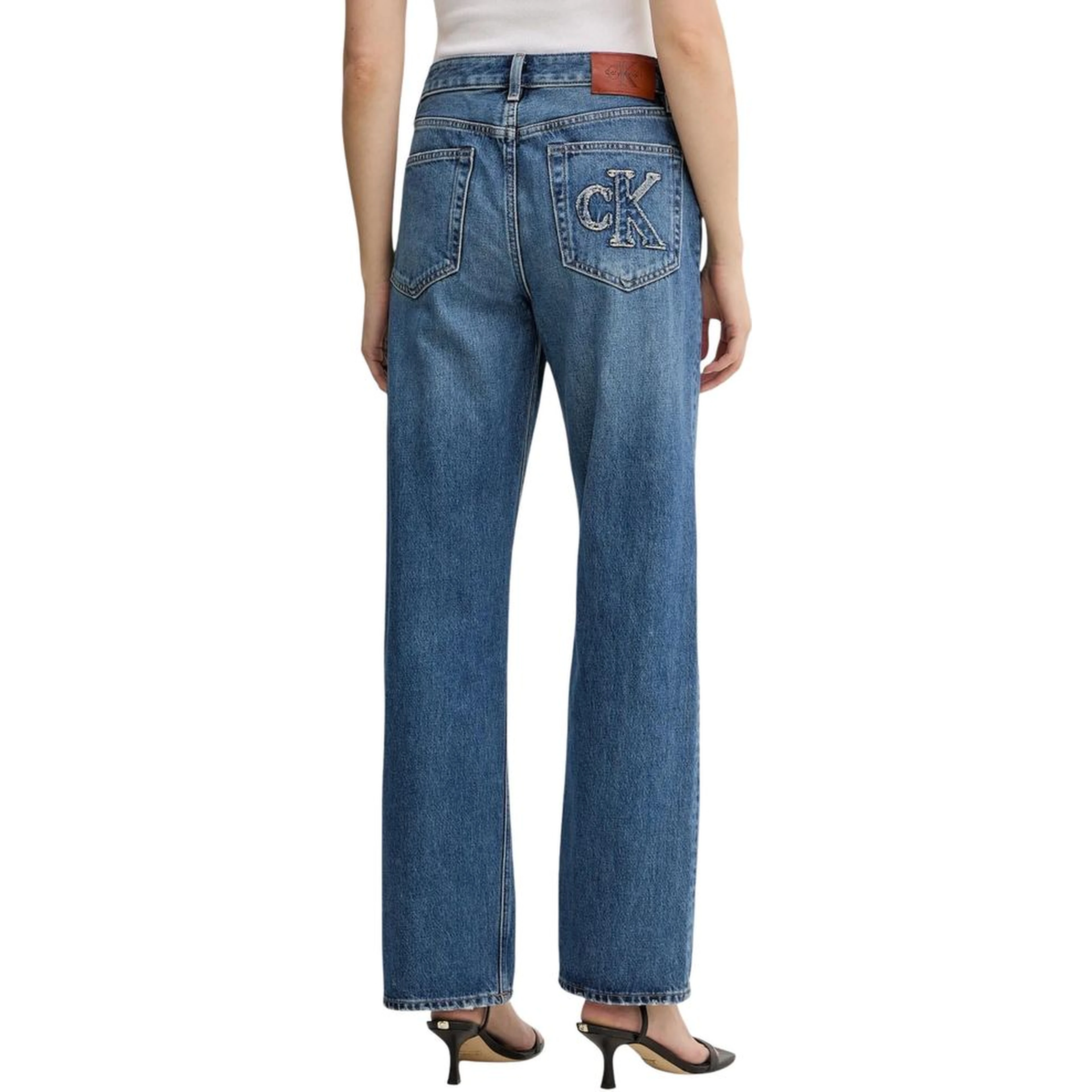 Blue Cotton Mom Jeans