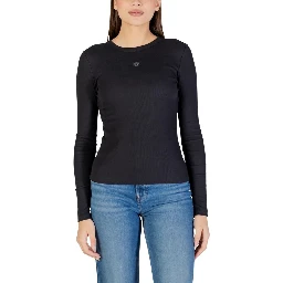 Black Cotton Long Sleeve T-Shirt