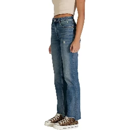 Blue Cotton Mom Jeans
