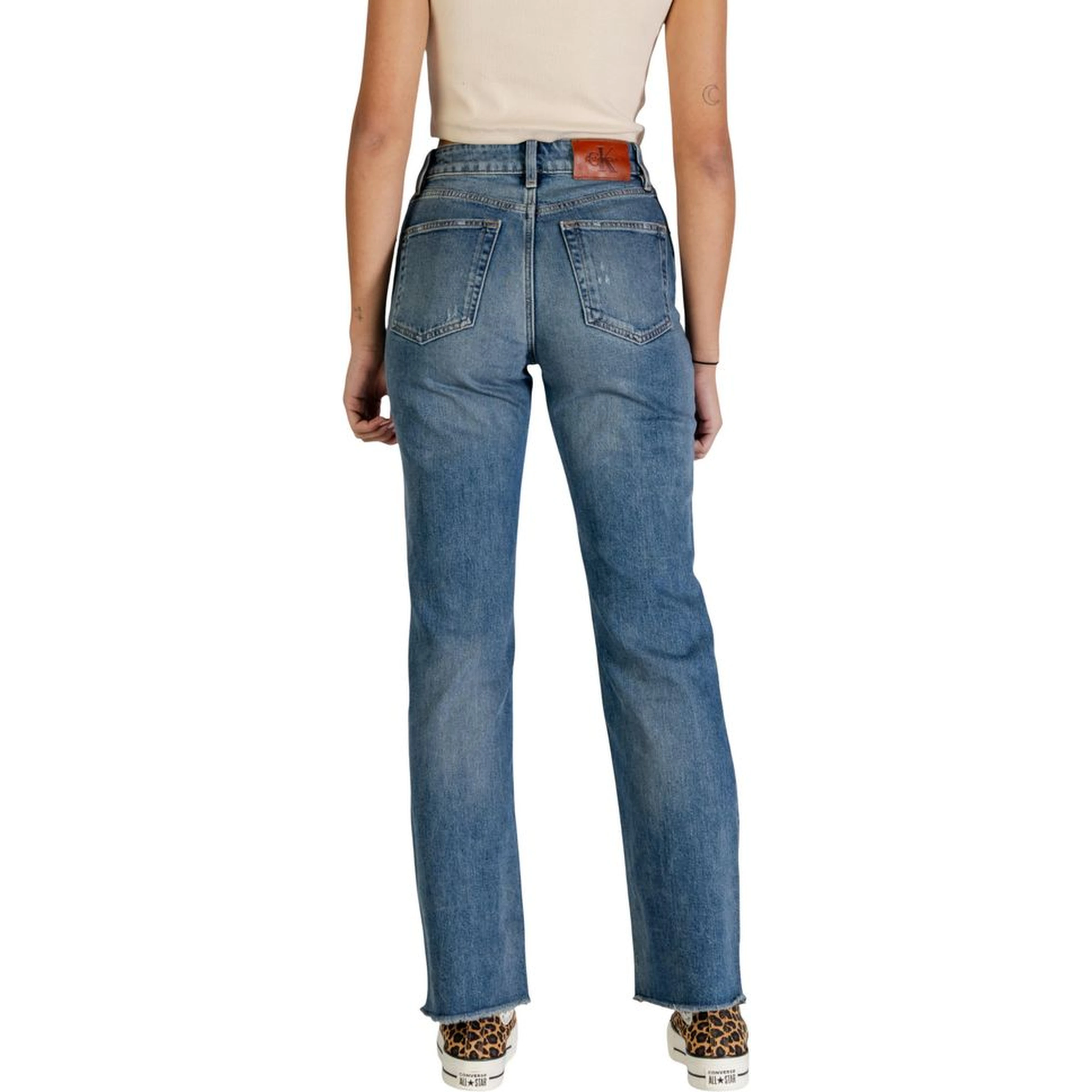 Blue Cotton Mom Jeans
