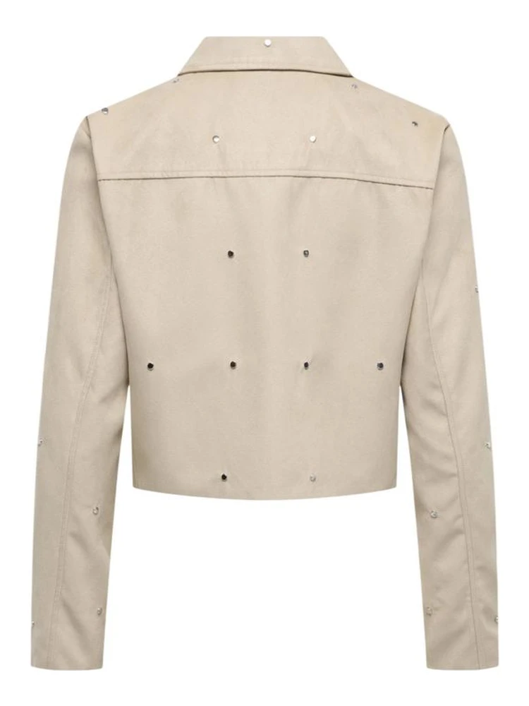 Beige Polyester Leather Jacket alternative