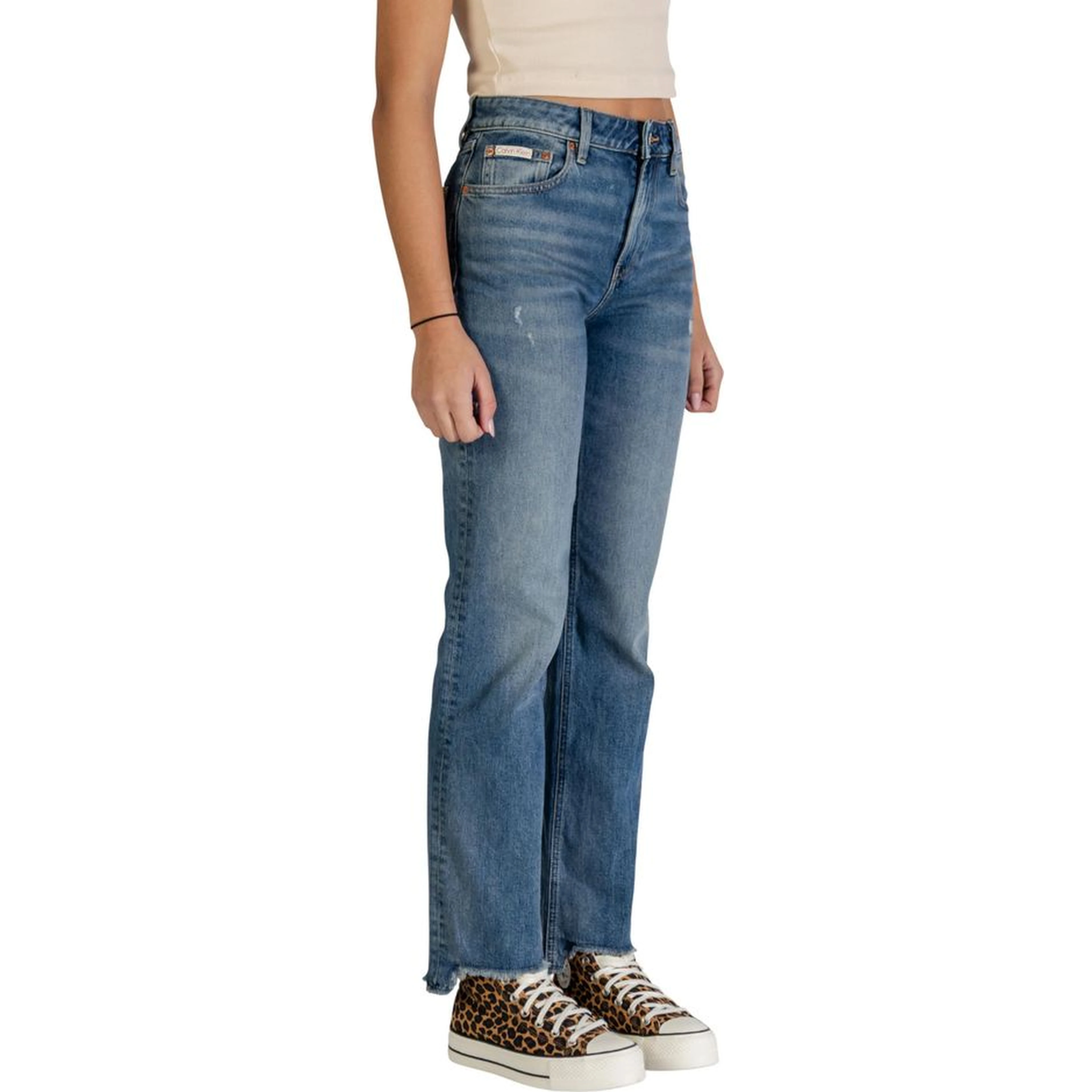 Blue Cotton Mom Jeans
