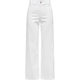 White Cotton Flared Pants