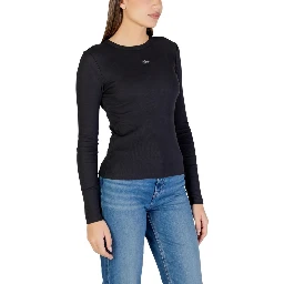 Black Cotton Long Sleeve T-Shirt
