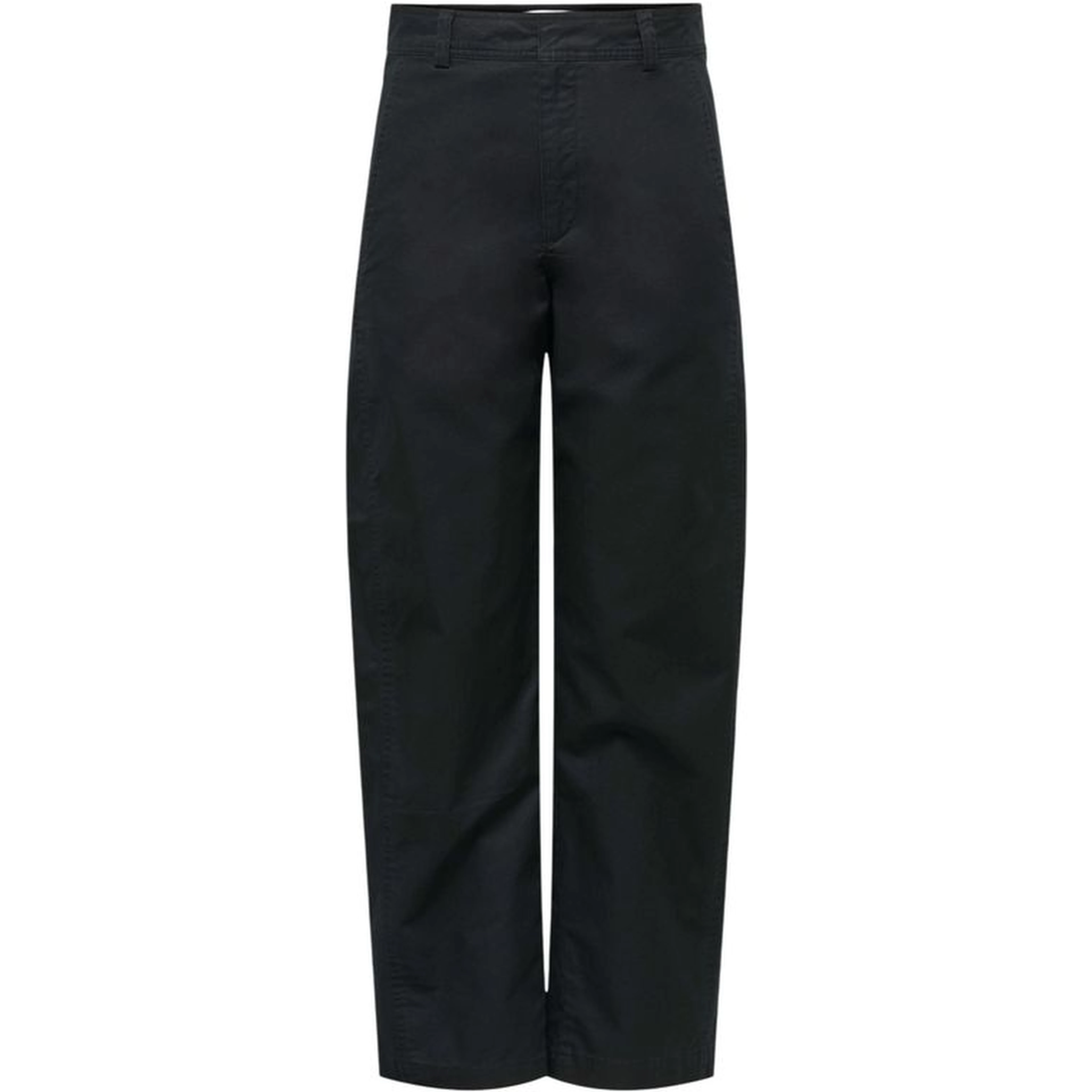 Black Cotton Casual Pants