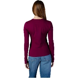 Bordeaux Cotton Long Sleeve T-Shirt