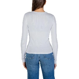 White Cotton Long Sleeve T-Shirt
