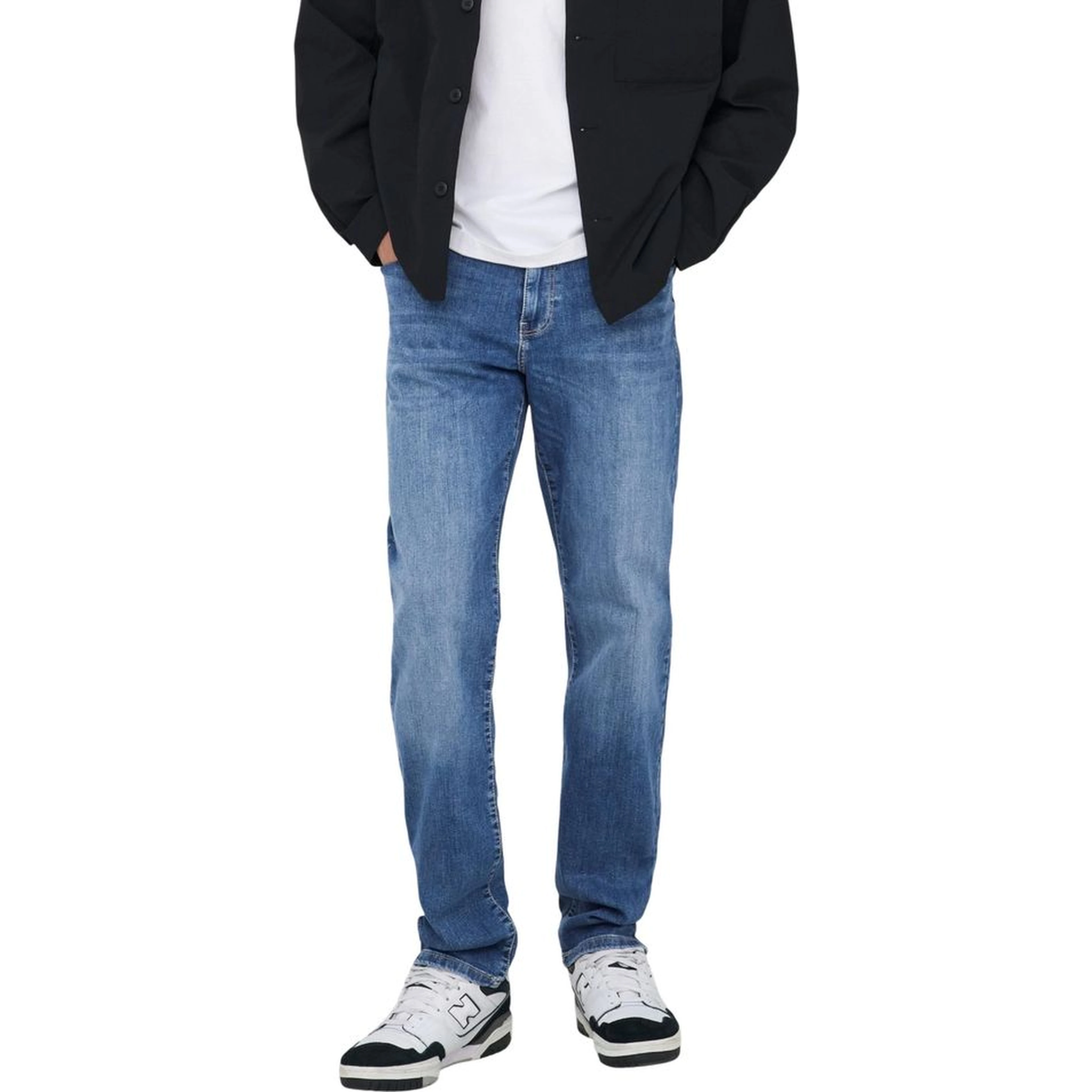 Blue Cotton Relaxed Fit Jeans
