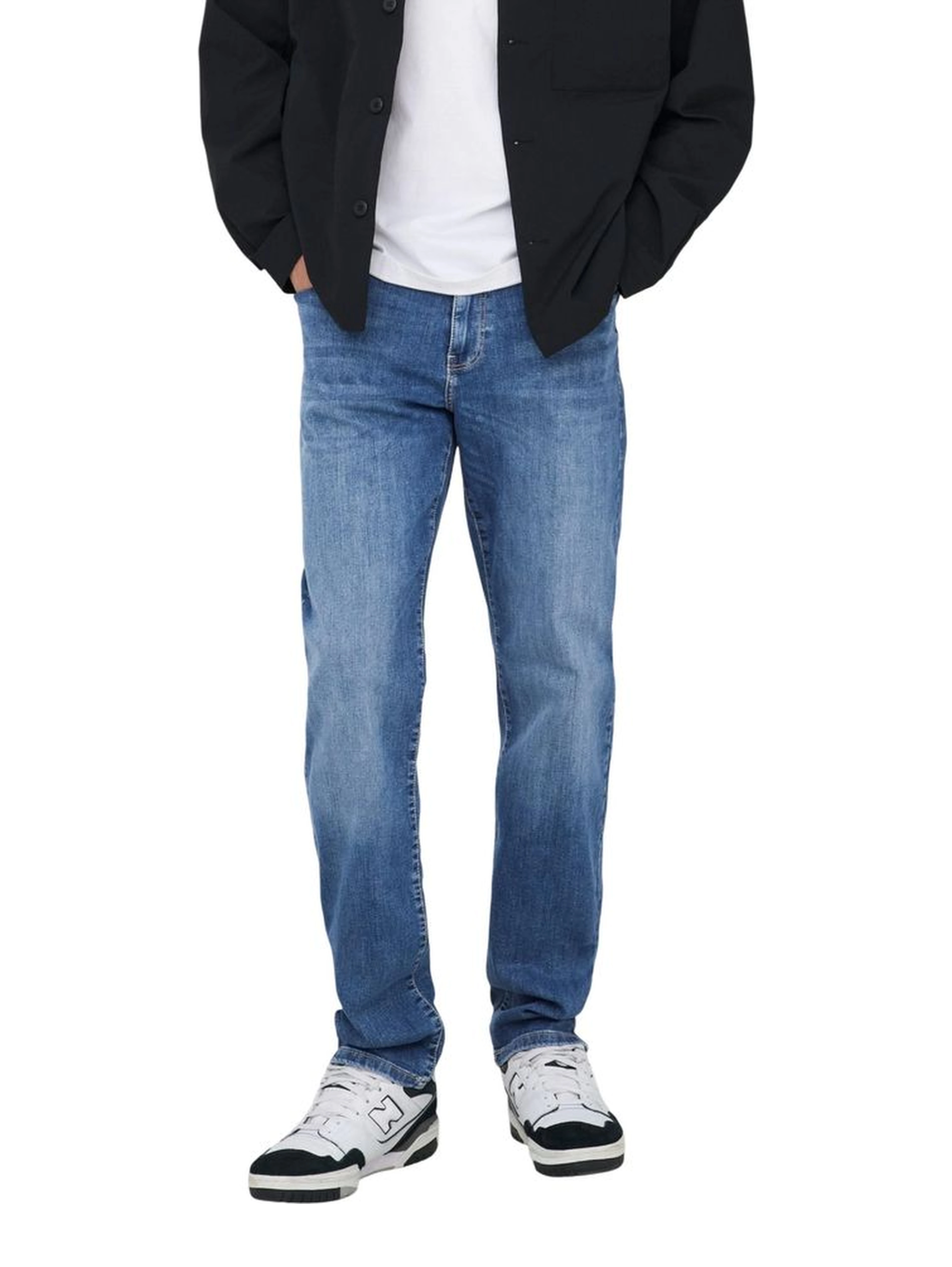 Blue Cotton Relaxed Fit Jeans