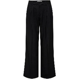 Black Viscose Casual Pants