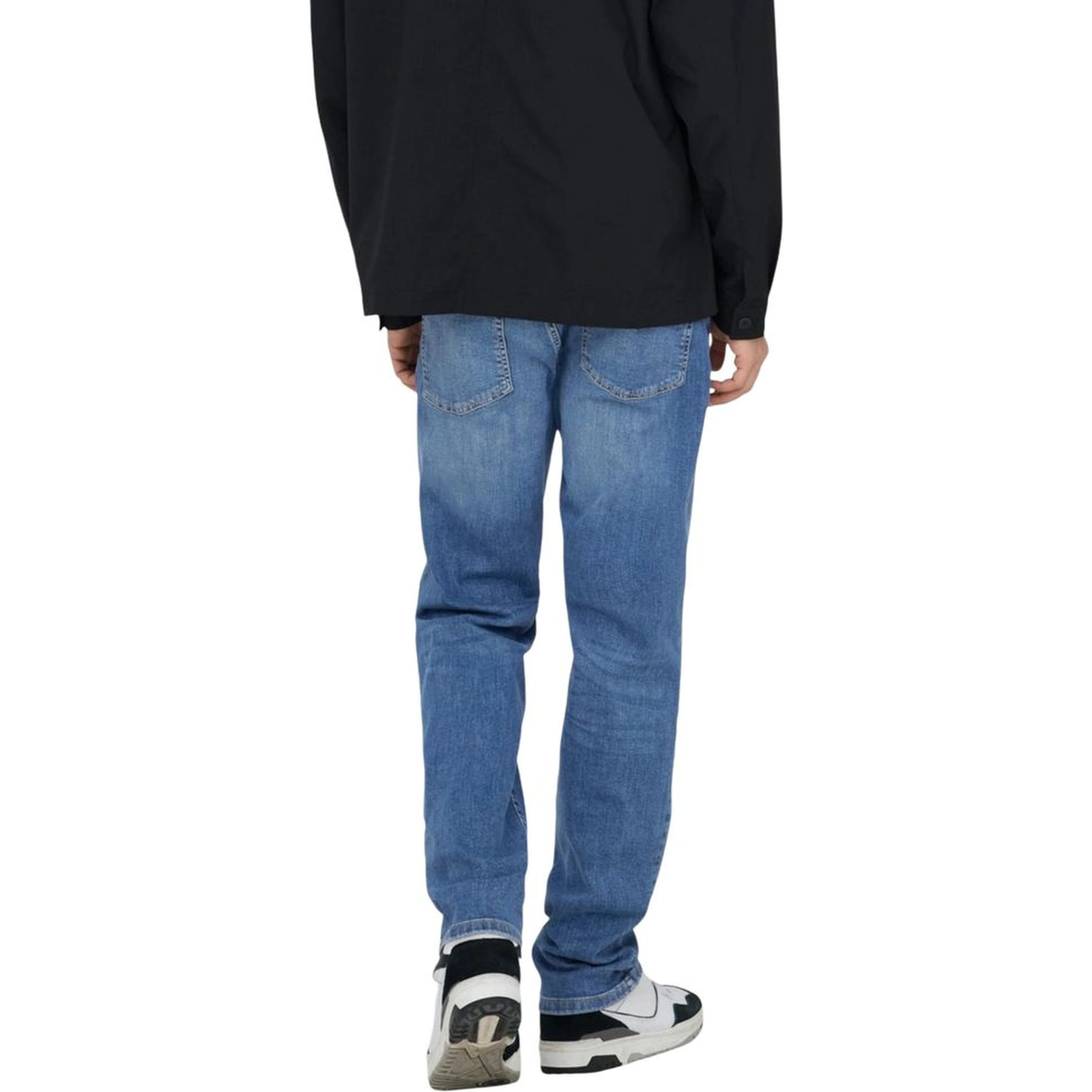 Blue Cotton Relaxed Fit Jeans