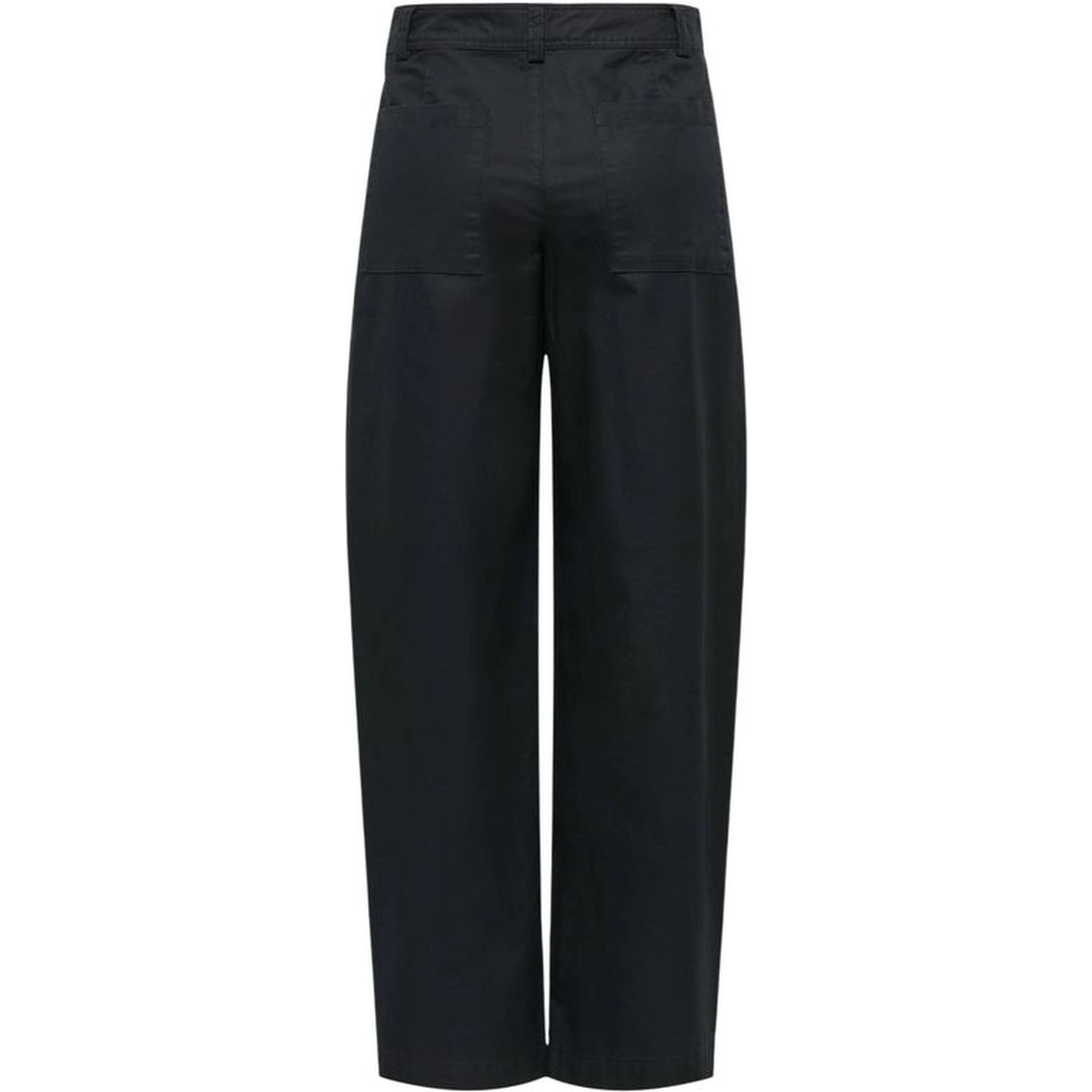 Black Cotton Casual Pants
