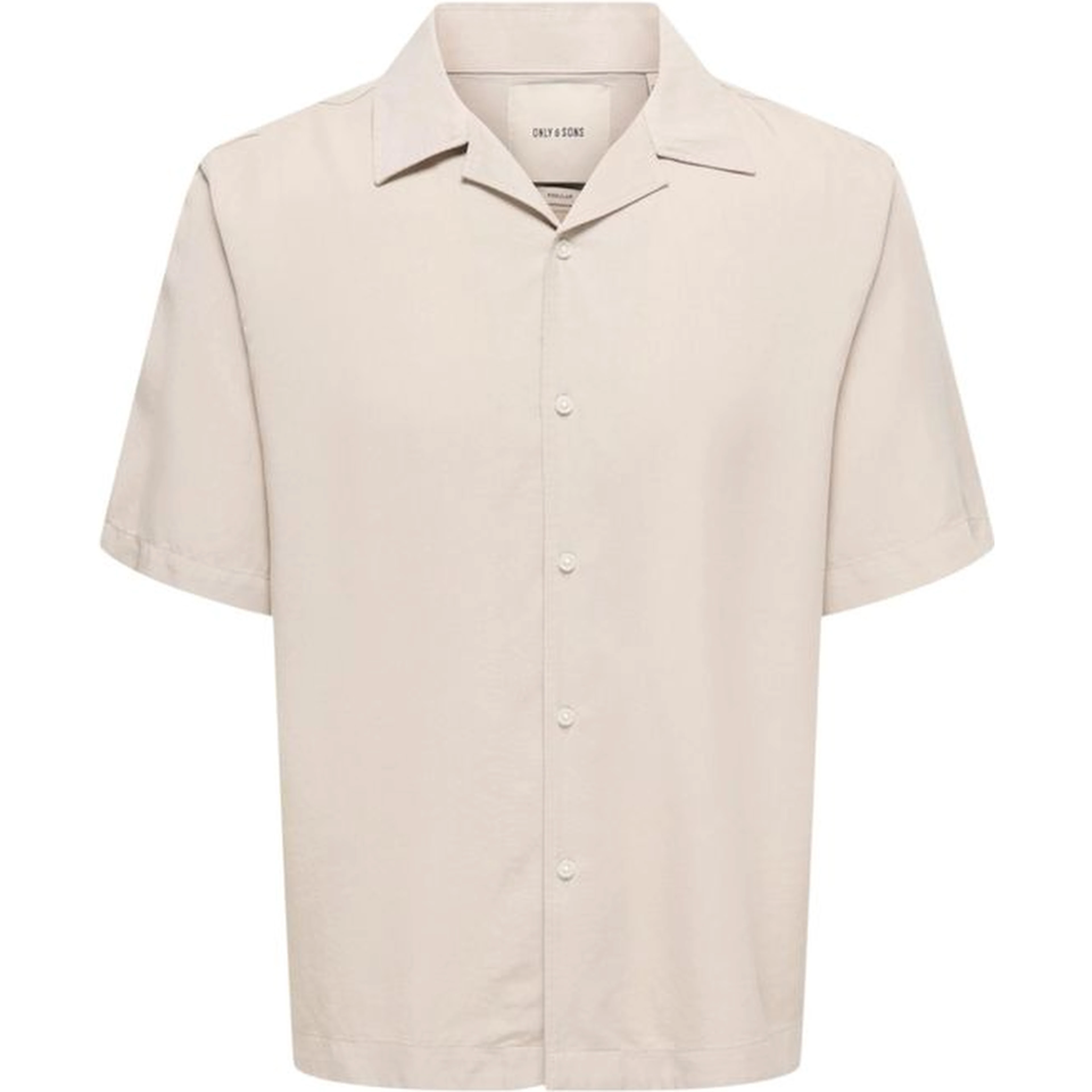 Beige Tencel Shortsleeve Shirt