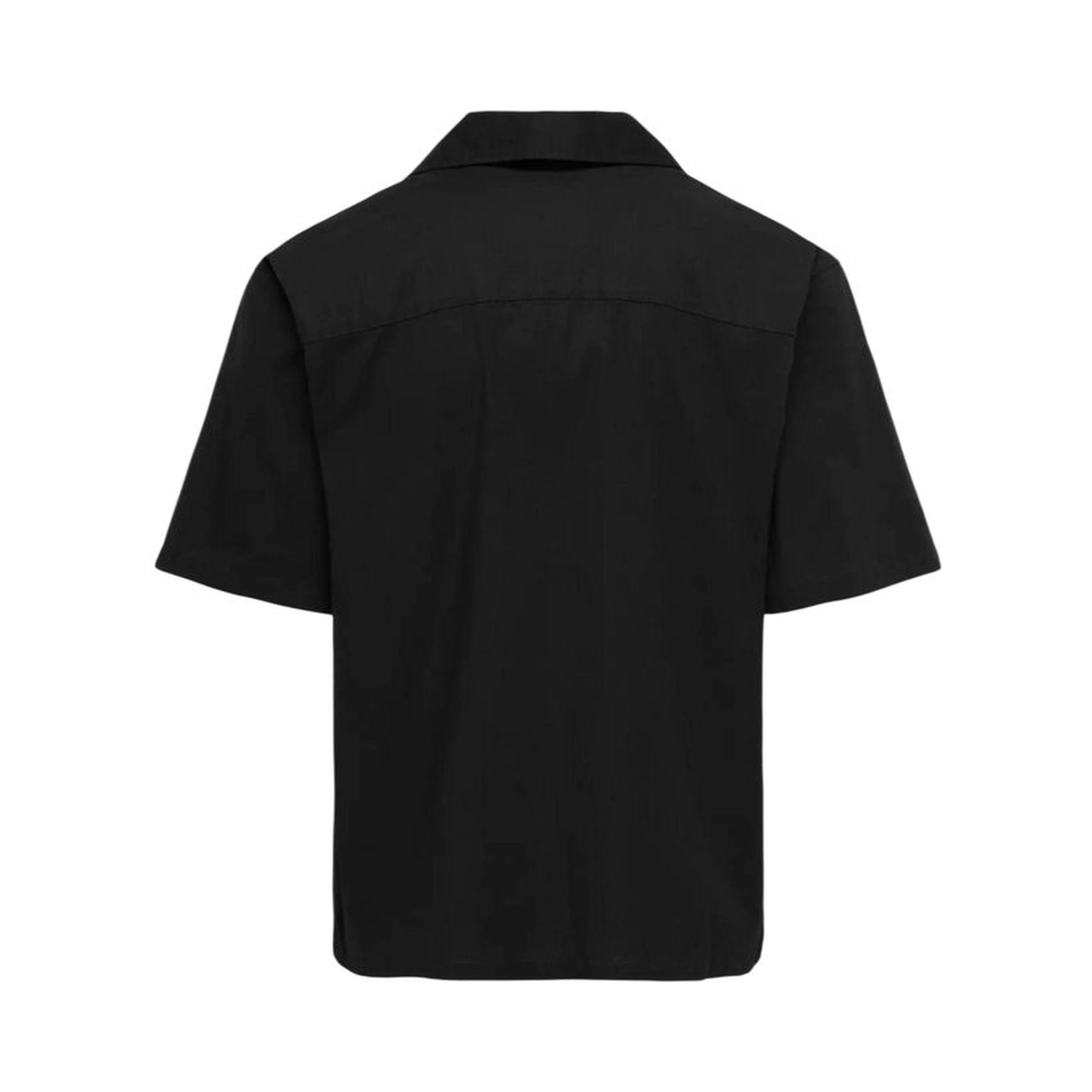 Black Cotton Shortsleeve Shirt