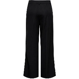 Black Viscose Casual Pants